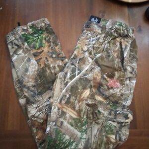 Realtree Camouflage Kids Bottoms with Green and Brown Accents
